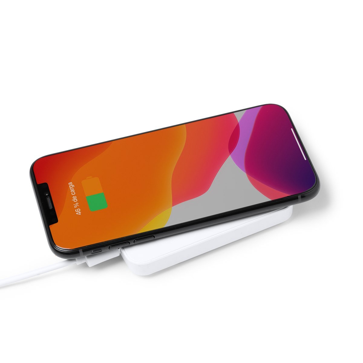 Autre vue : Batterie magnétique blanche et bambou 5 000 mAh