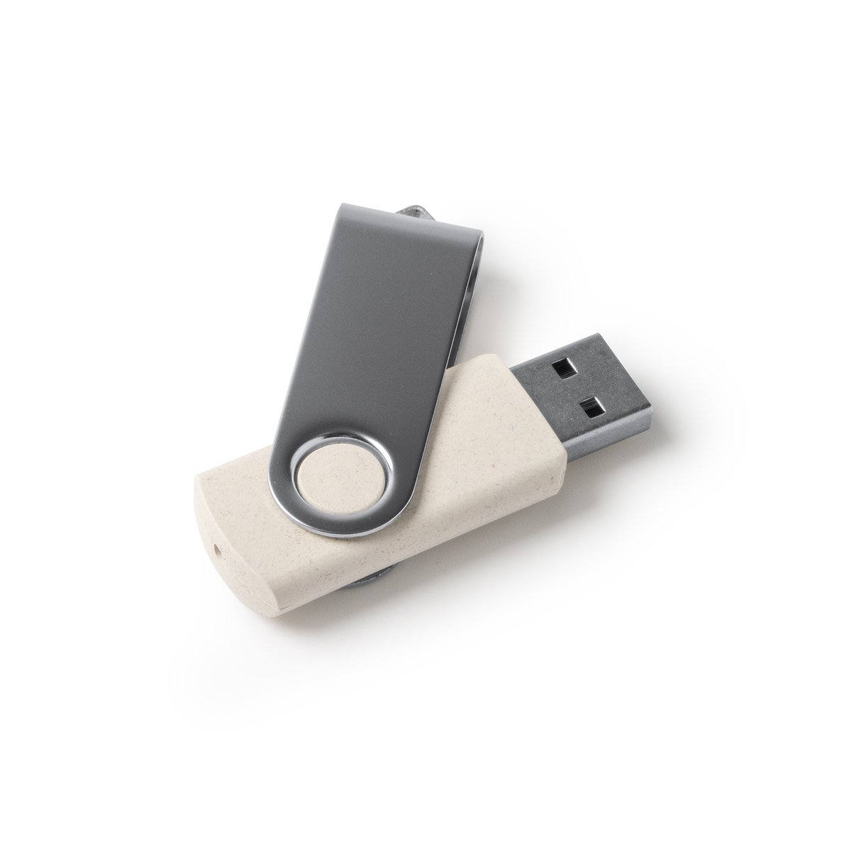 Autre vue : Clé USB fibre de blé clip métal 16 Go
