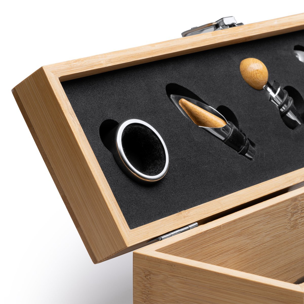 Autre vue : Coffret à vin en bambou