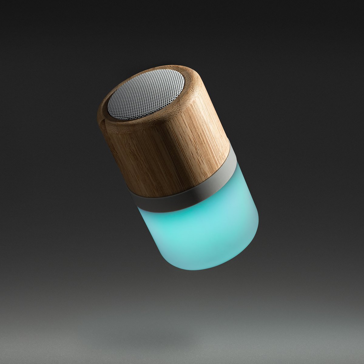 Enceinte bambou lumineuse