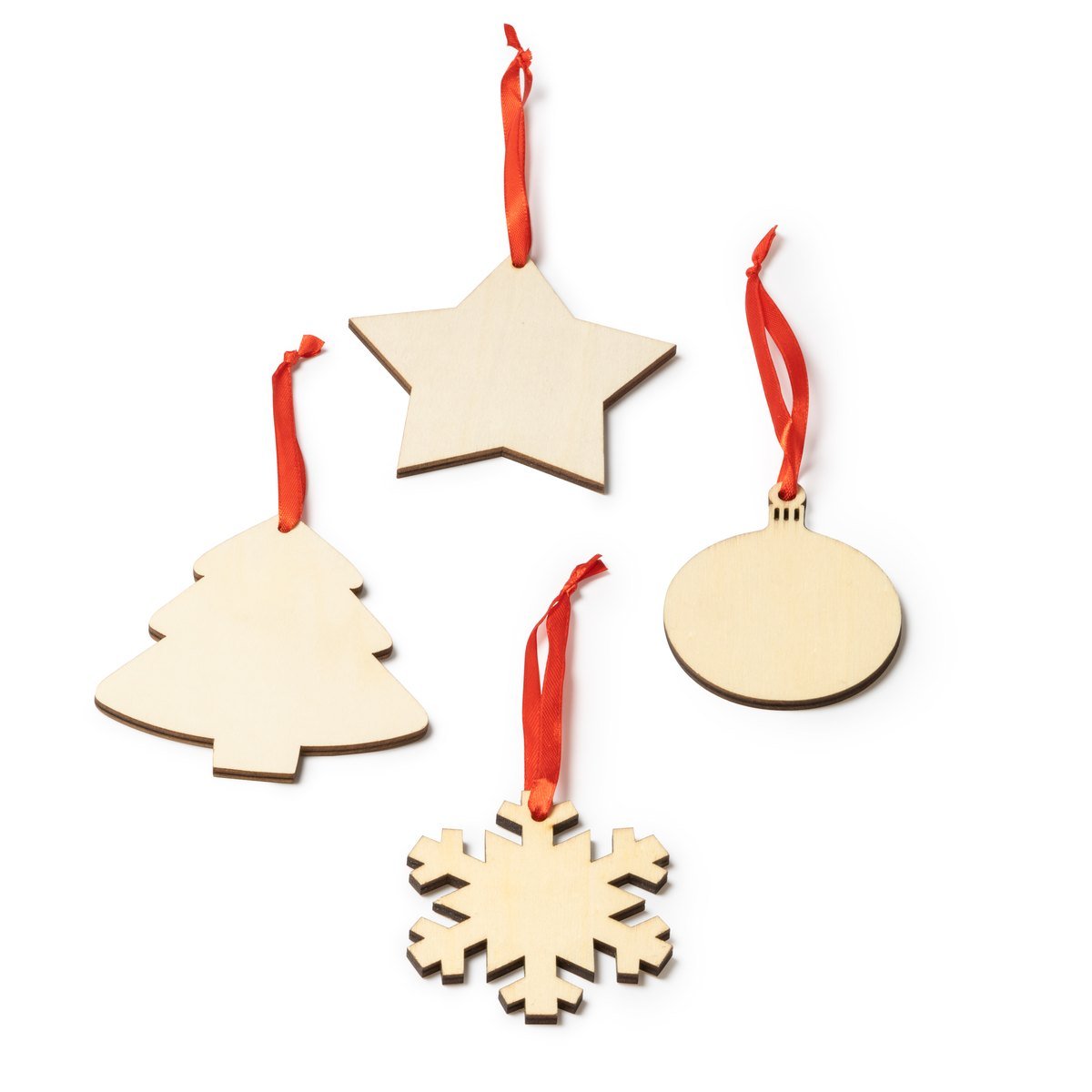 Autre vue : Lot de 5 décorations de Noël en bois
