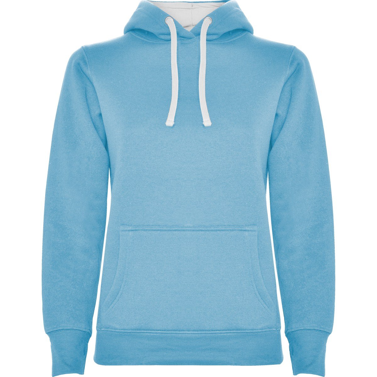 Sweat à capuche femme Urban – Bleu ciel / blanc