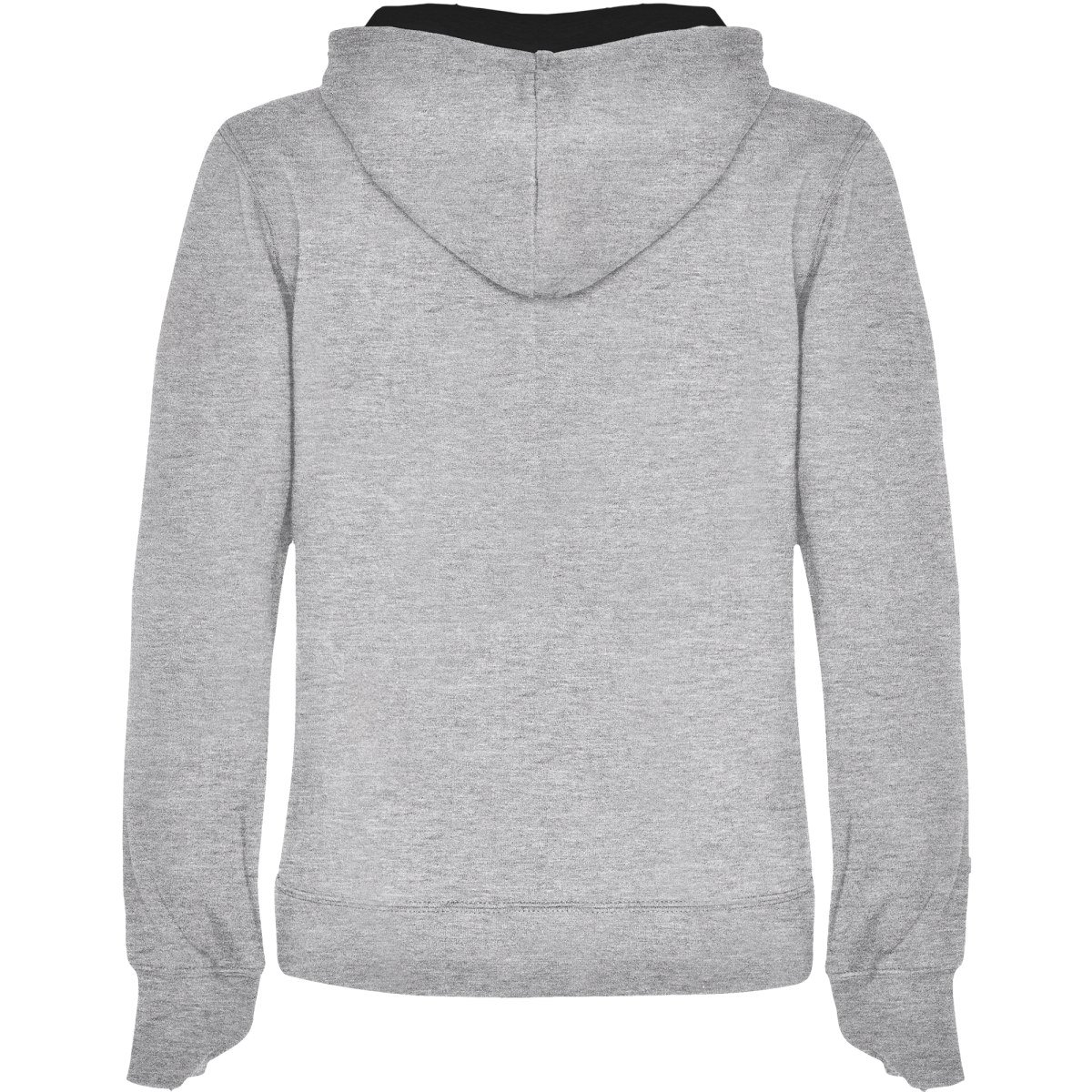 Sweat à capuche femme Urban – Gris chiné / noir (dos)