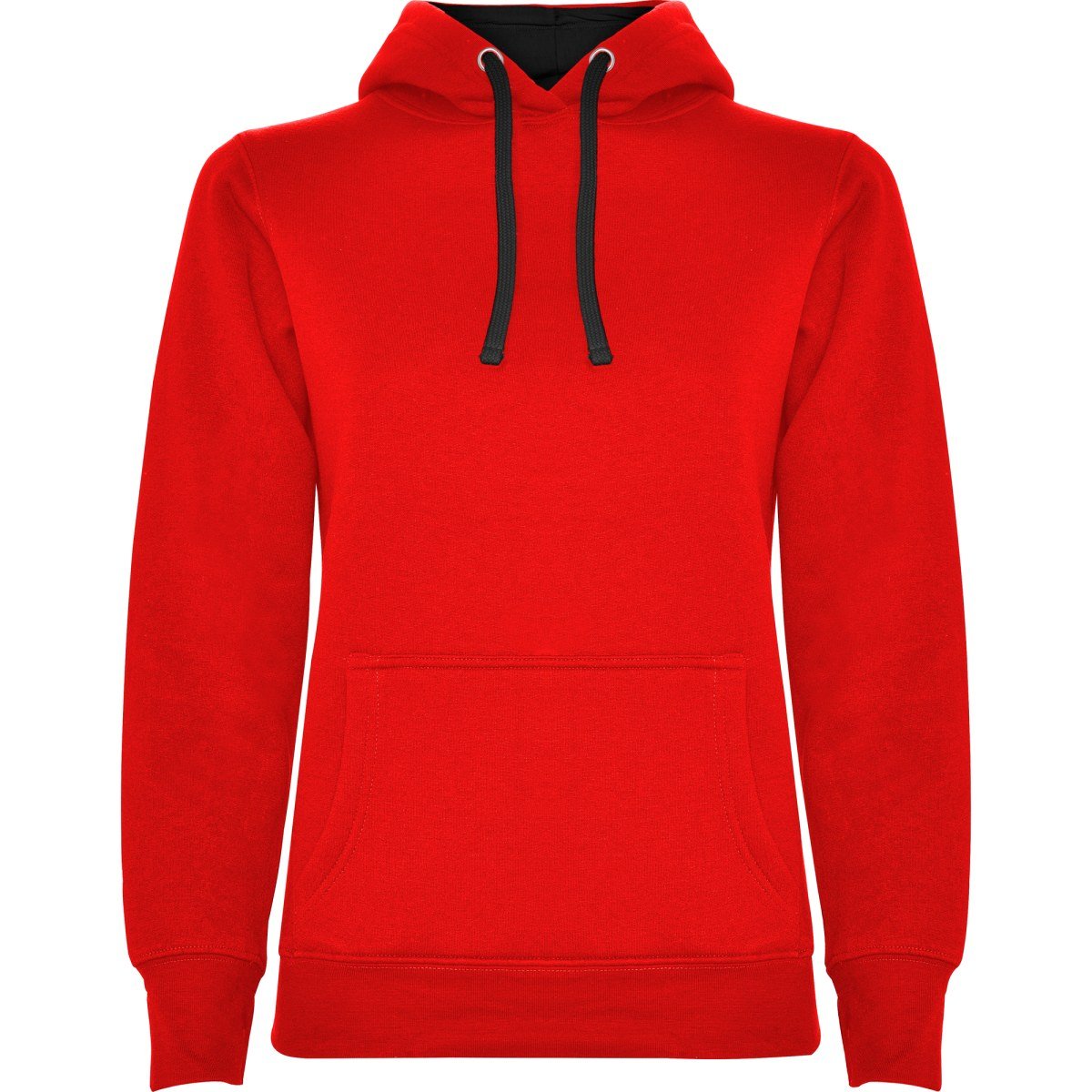 Sweat à capuche femme Urban – Rouge / noir