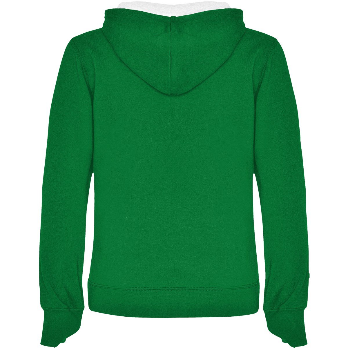 Sweat à capuche femme Urban – Vert kelly / blanc (dos)