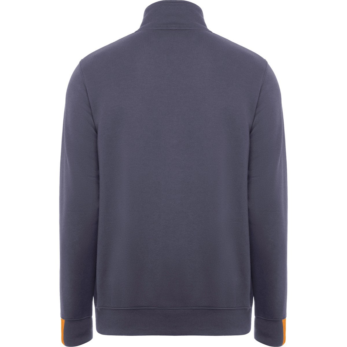 Sweat demi-zip bicolore Maverick – Plomb / orange (dos)