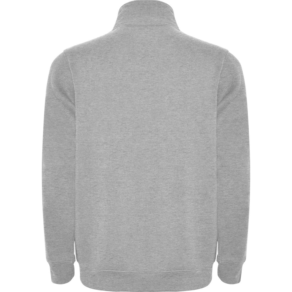 Sweat demi-zip col montant Aneto – Gris chiné (dos)