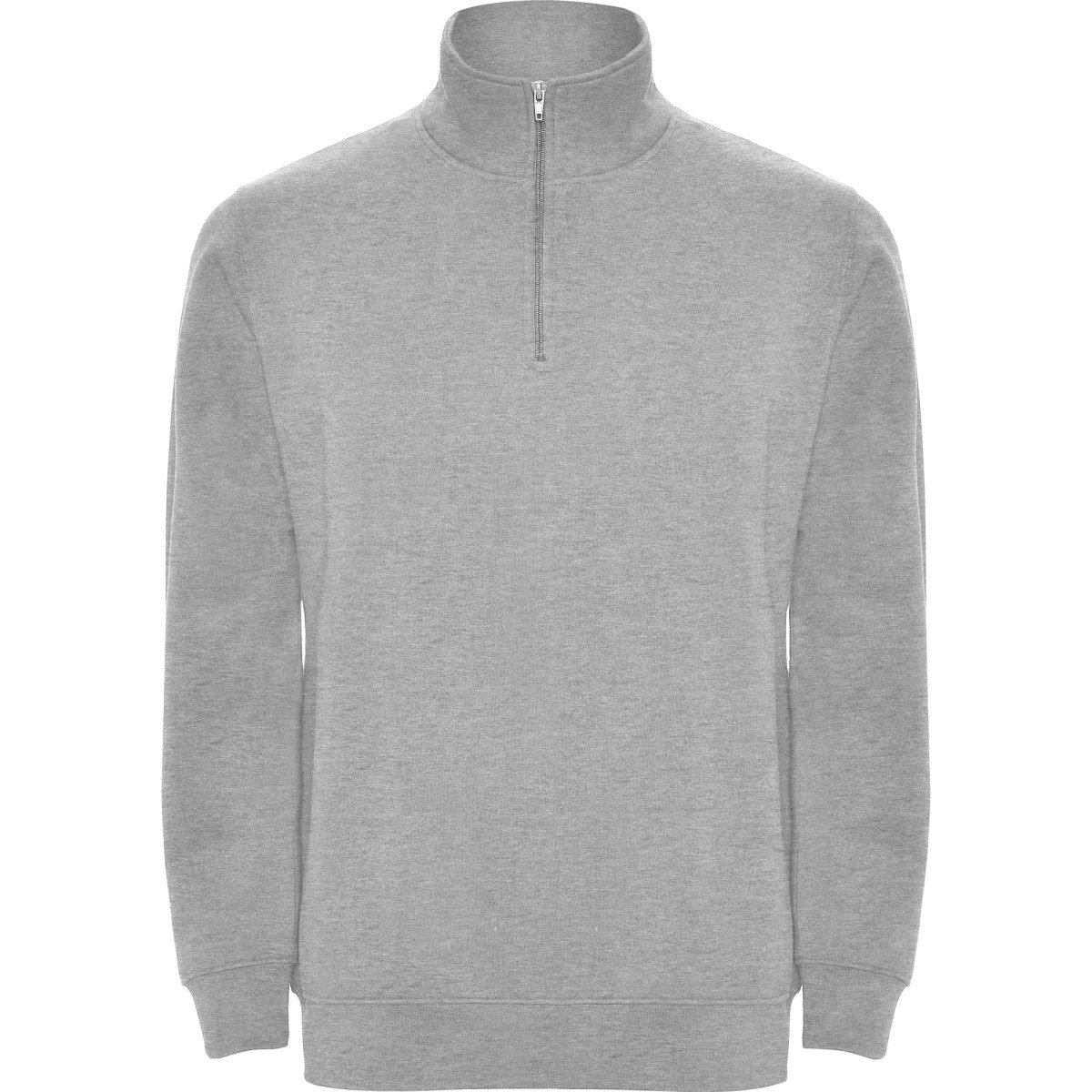Sweat demi-zip col montant Aneto – Gris chiné