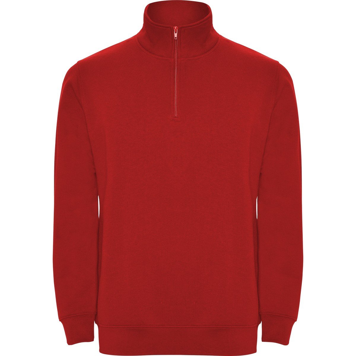 Sweat demi-zip col montant Aneto – Rouge