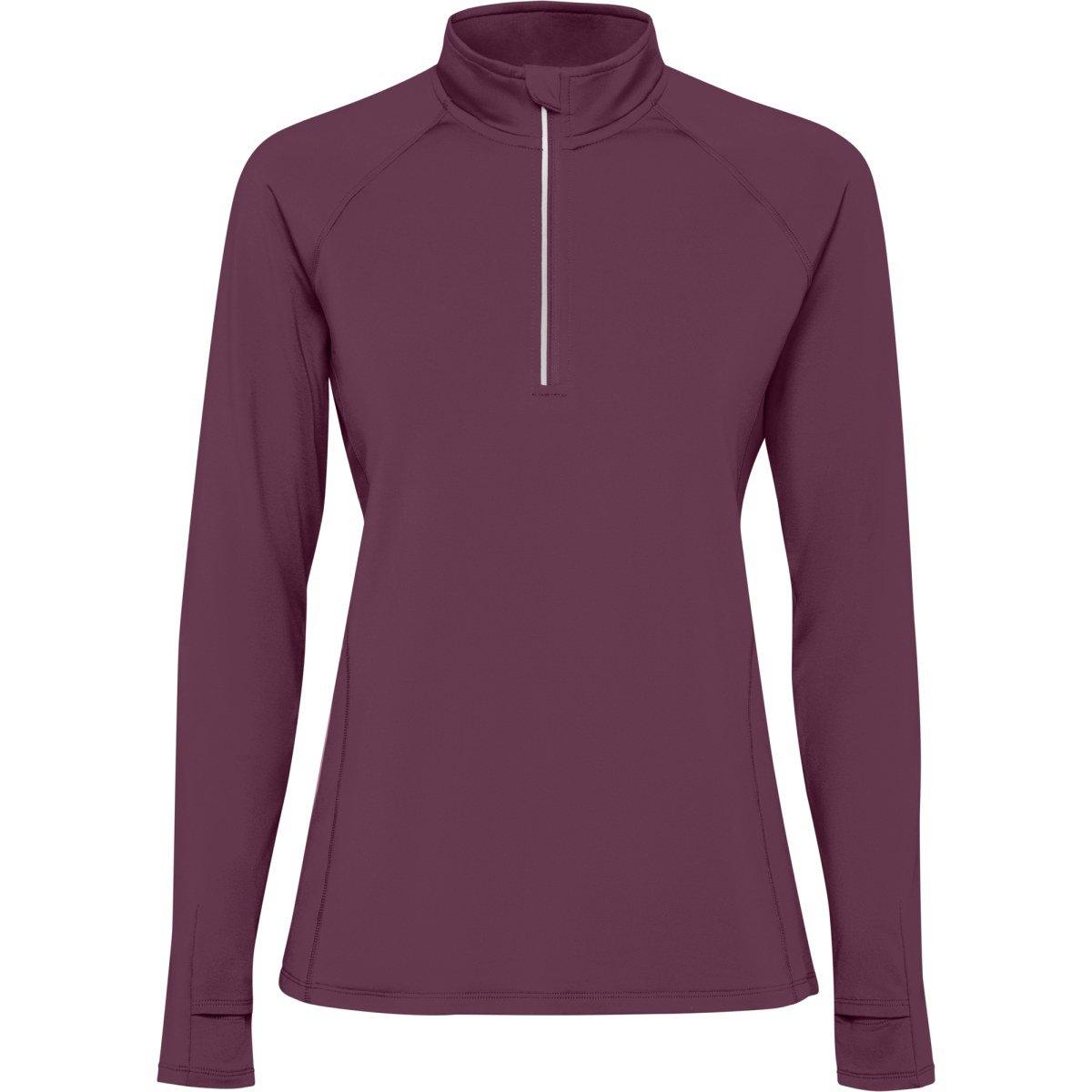 Sweat technique demi-zip Estambul femme – Rouge prune