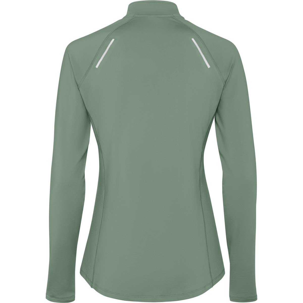 Sweat technique demi-zip Estambul femme – Vert laurier (dos)