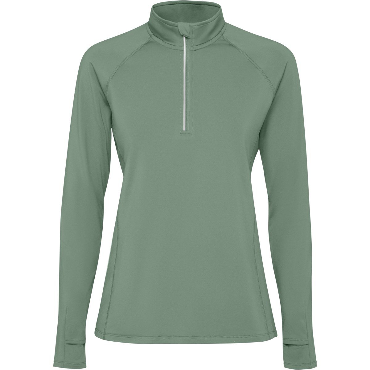 Sweat technique demi-zip Estambul femme – Vert laurier