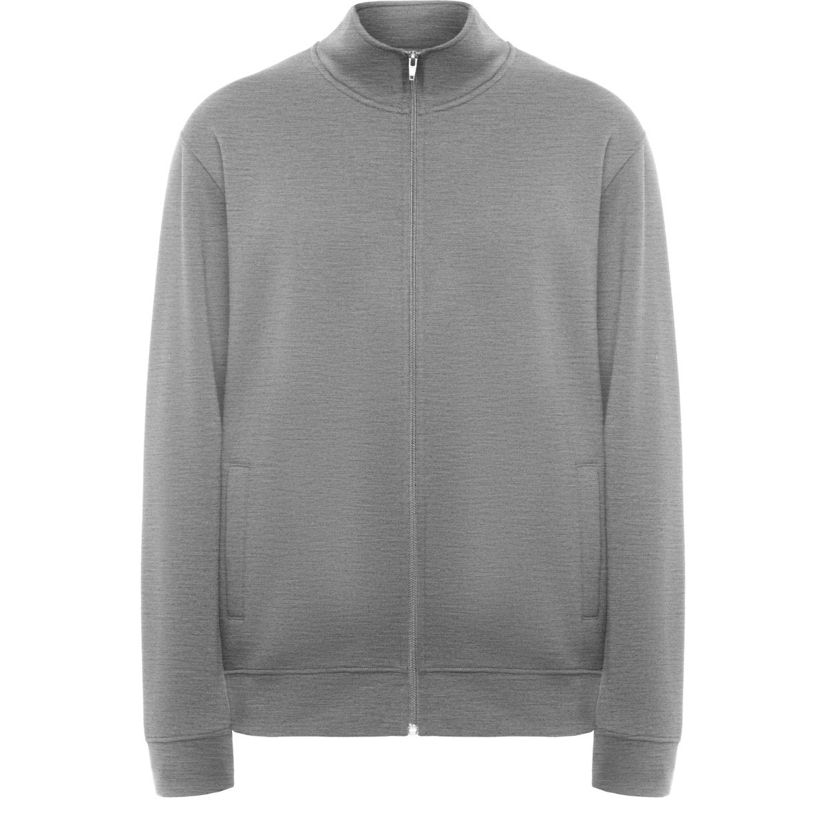 Sweat zippé col montant Ulan – Gris chiné