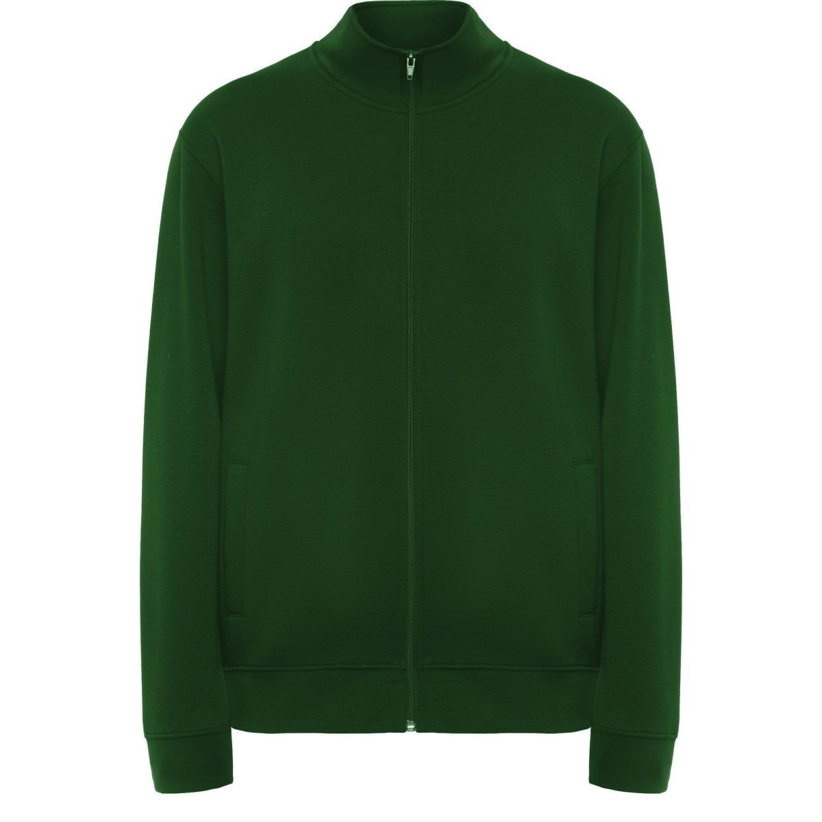 Sweat zippé col montant Ulan – Vert bouteille