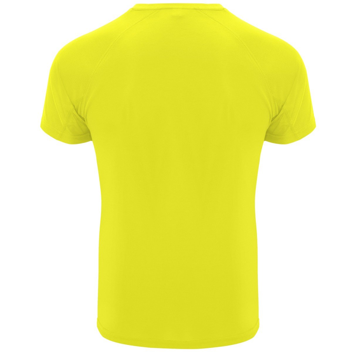 T-shirt technique Bahrain – Jaune fluo (dos)