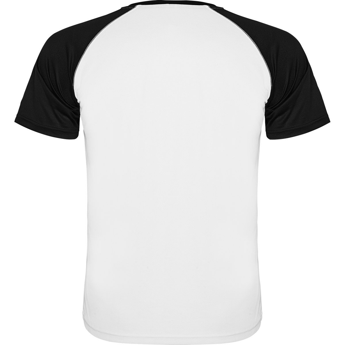 T-shirt technique bicolore Indianapolis – Blanc / noir (dos)