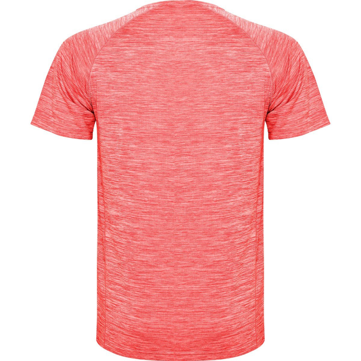 T-shirt technique chiné Austin – Corail fluo chiné (dos)
