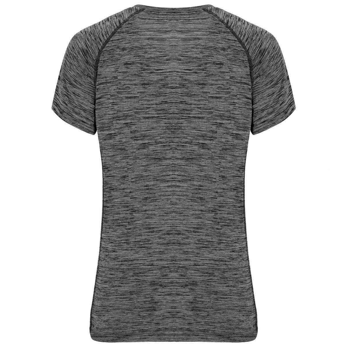 T-shirt technique chiné Austin femme – Noir chiné (dos)