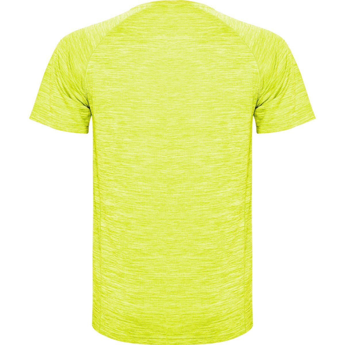 T-shirt technique chiné Austin – Jaune fluo chiné (dos)