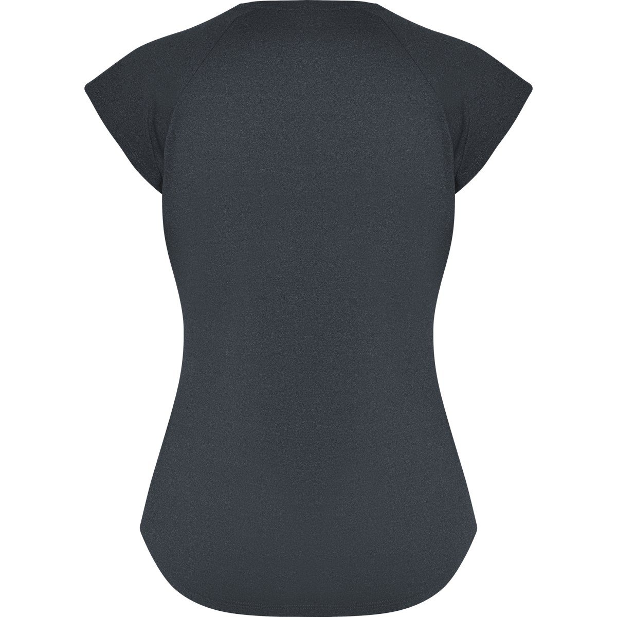 T-shirt technique col V Avus femme – Ébène (dos)