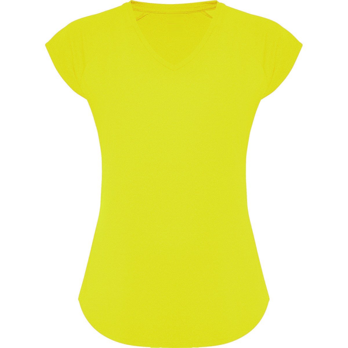 T-shirt technique col V Avus femme – Lime citron