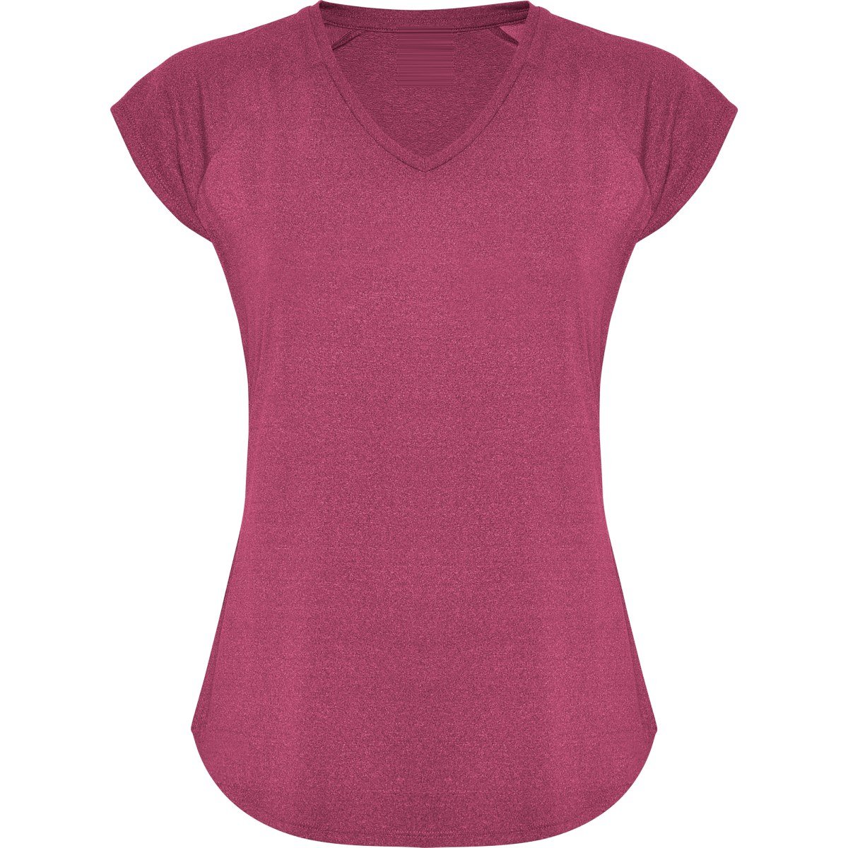 T-shirt technique col V Avus femme – Rosacé chiné