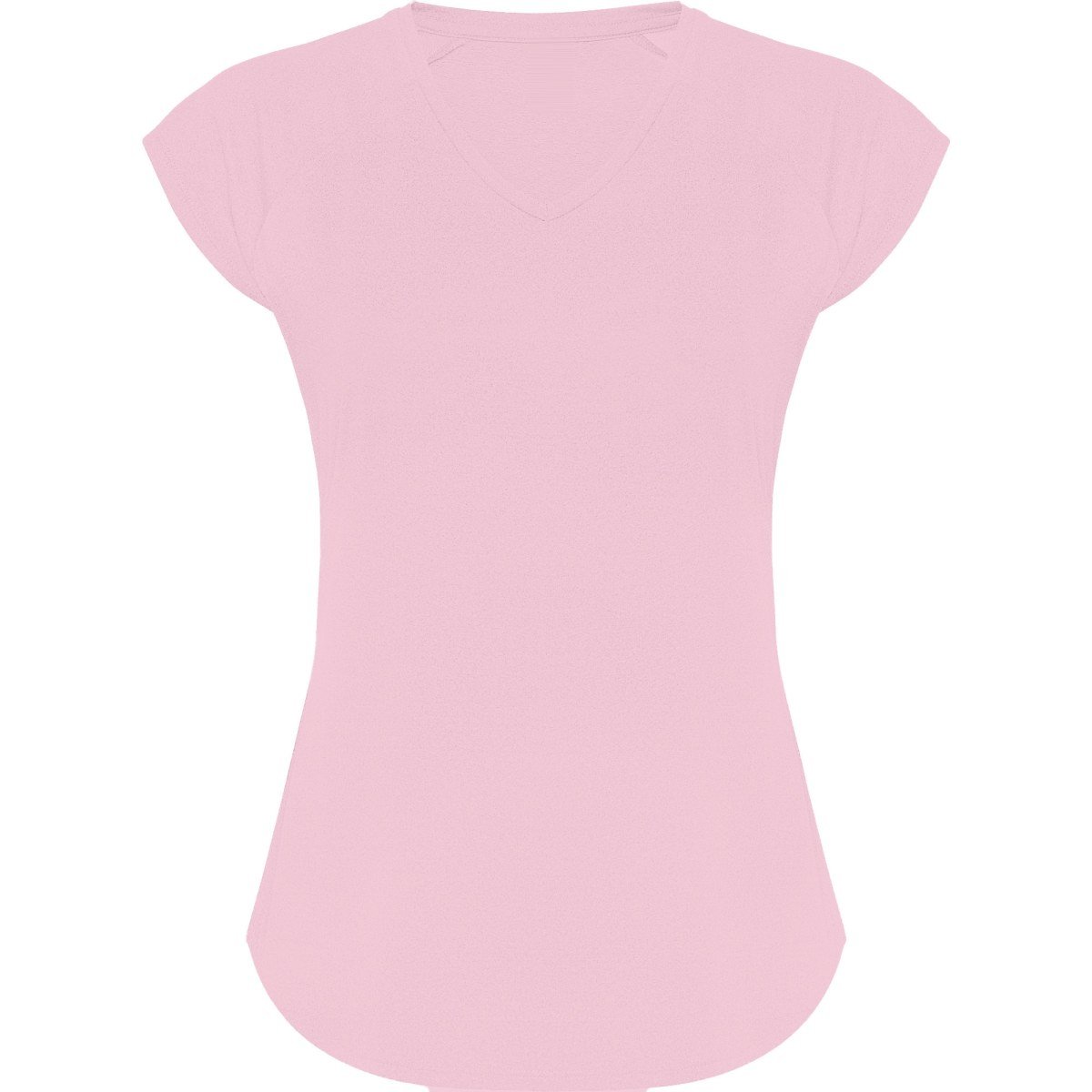 T-shirt technique col V Avus femme – Rose clair
