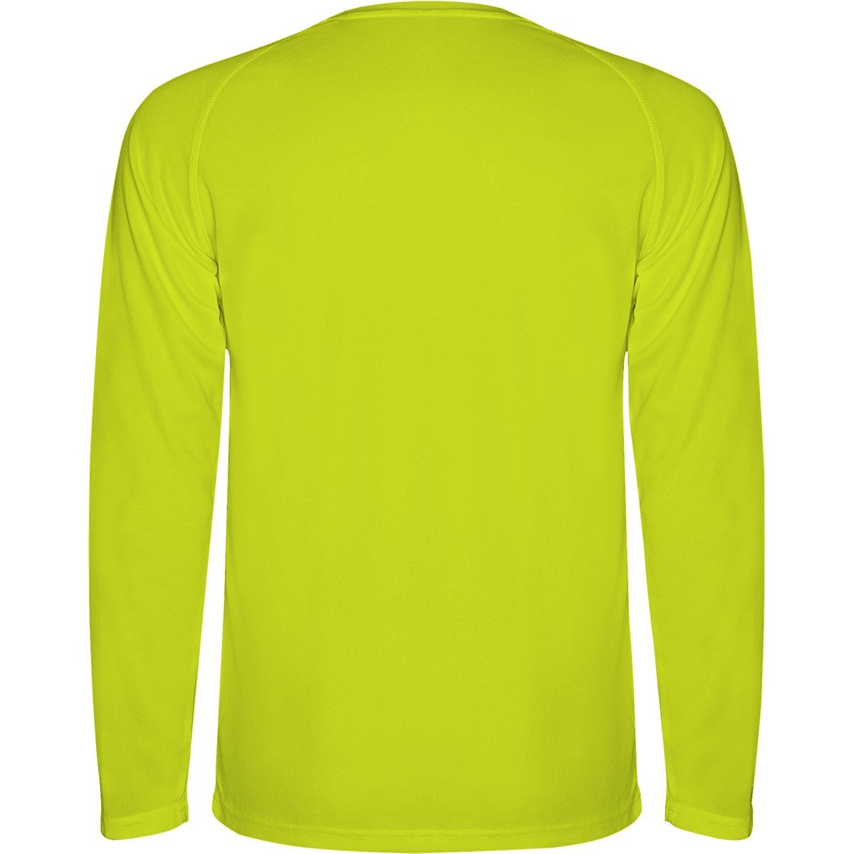 T-shirt technique manches longues Montecarlo – Jaune fluo (dos)