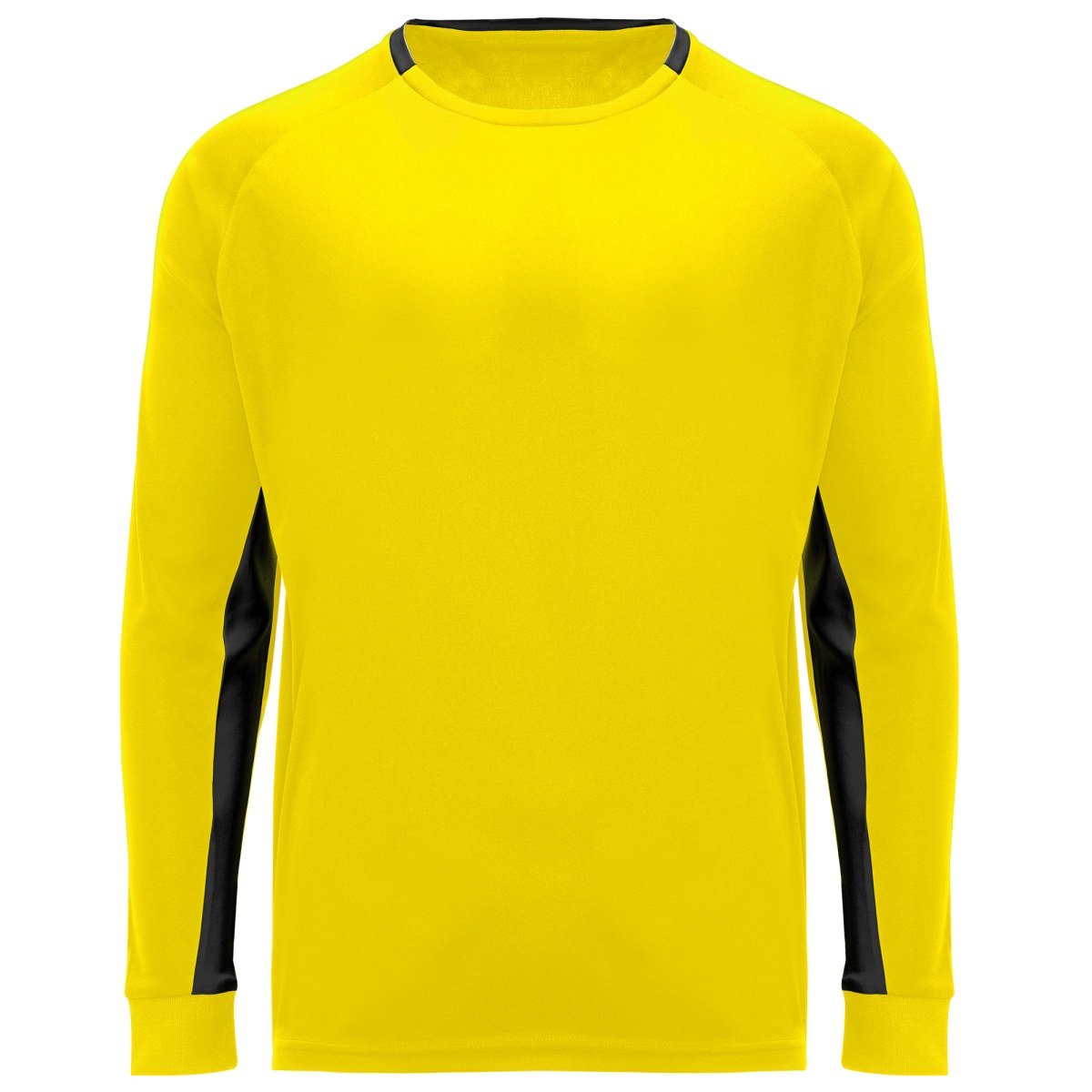 T-shirt technique manches longues Porto – Jaune / noir
