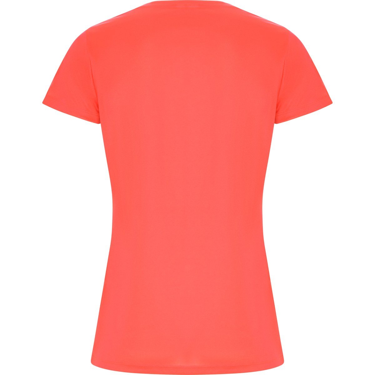 T-shirt technique recyclé Imola femme – Corail fluo (dos)