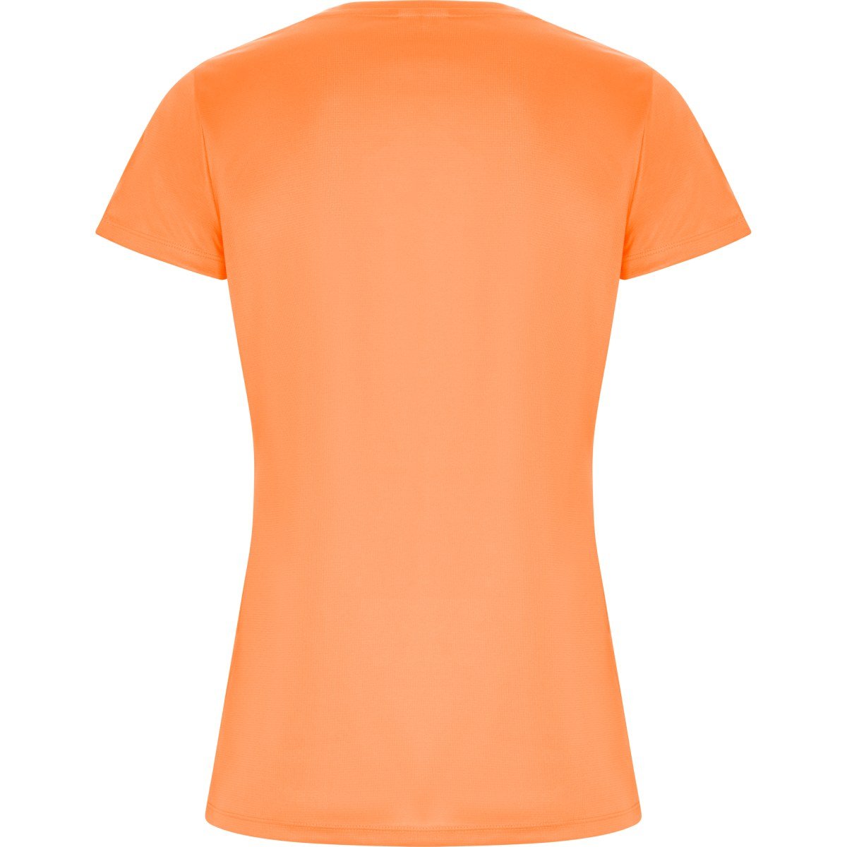 T-shirt technique recyclé Imola femme – Orange fluo (dos)