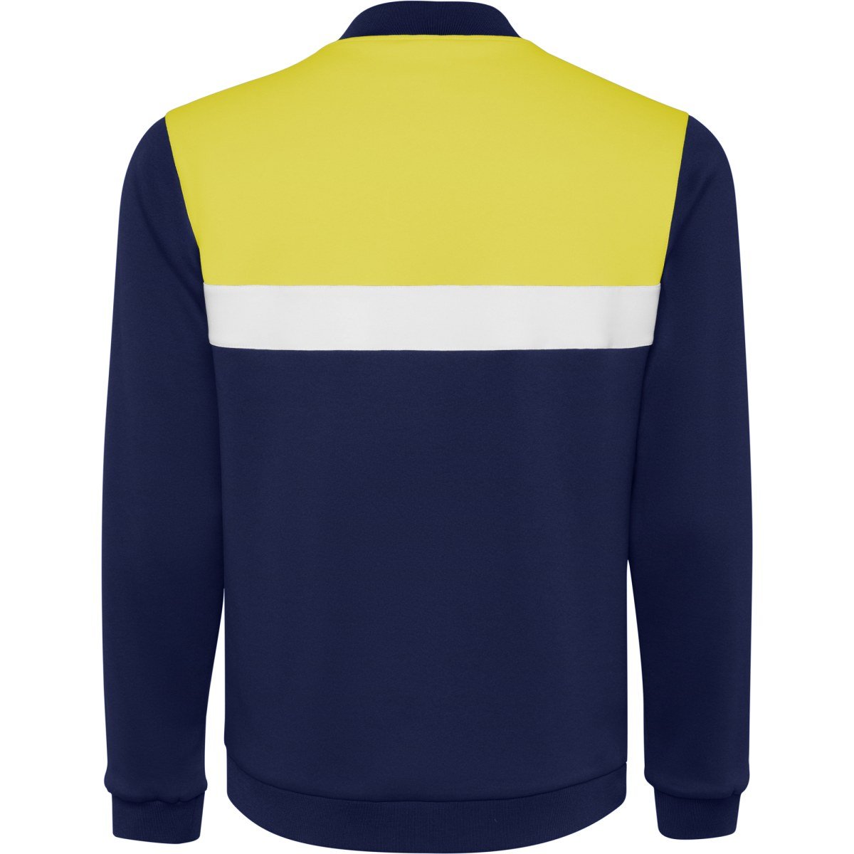 Veste de sport zippée Leros – Jaune / bleu marine (dos)