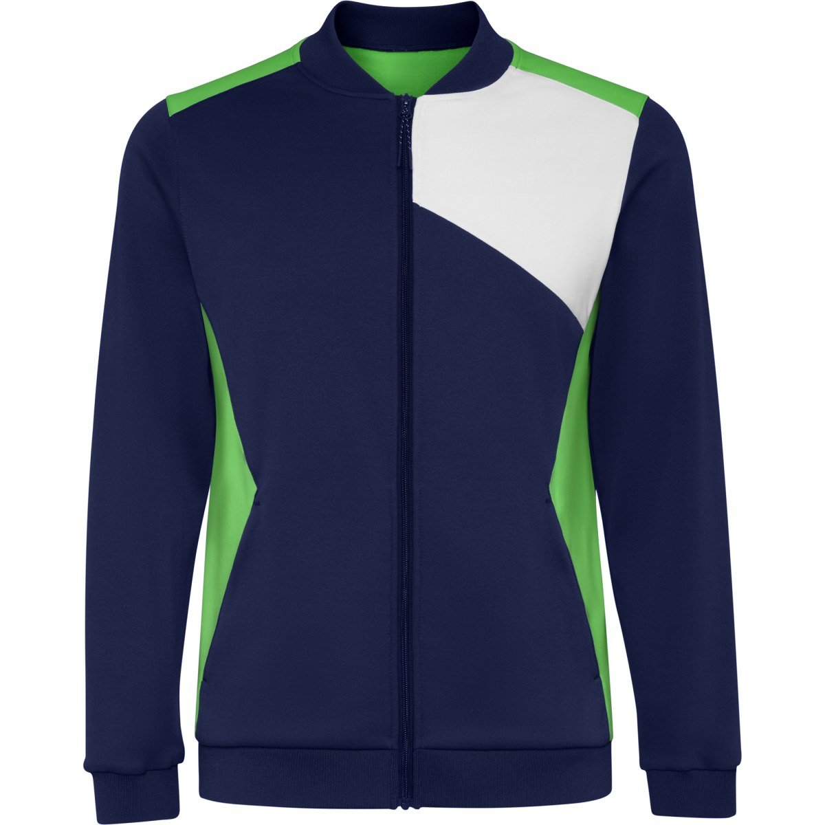 Veste de sport zippée Leros – Vert fougère / marine