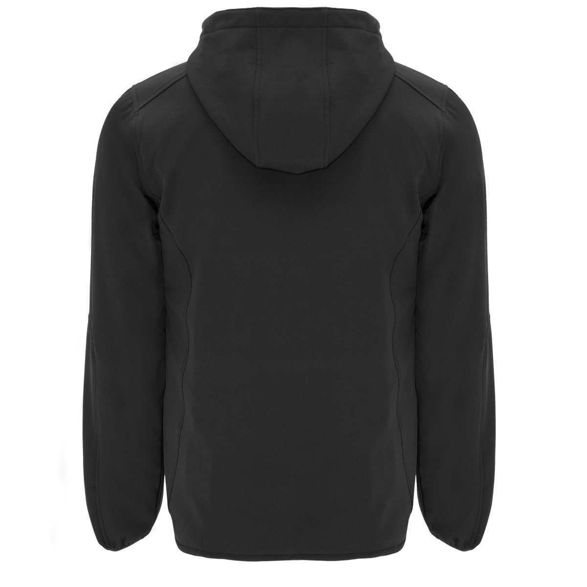 Veste softshell à capuche Siberia – Noir / Lime punch (dos)