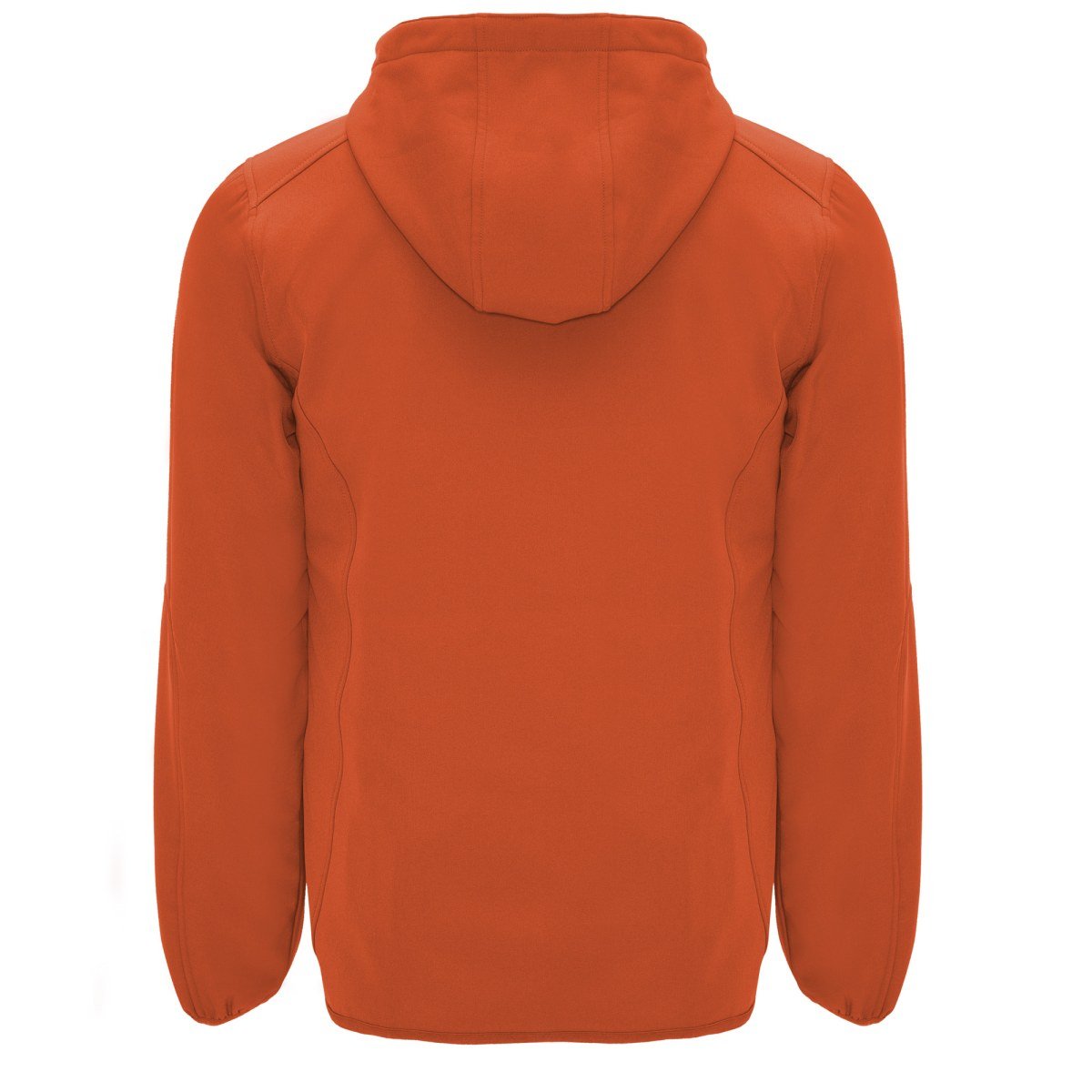 Veste softshell à capuche Siberia – Orange vermillon / ébène (dos)