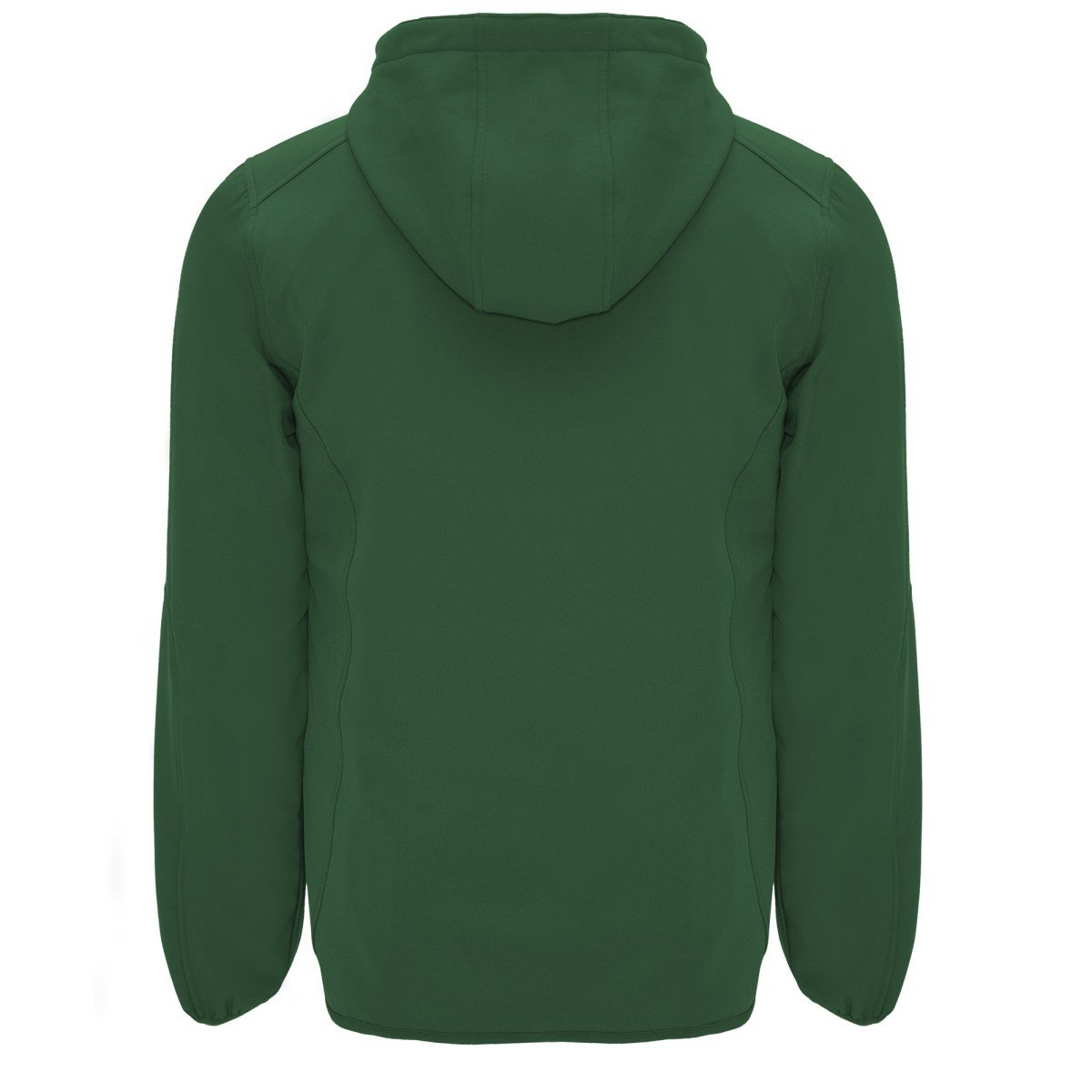 Veste softshell à capuche Siberia – Vert bouteille / Lime punch (dos)