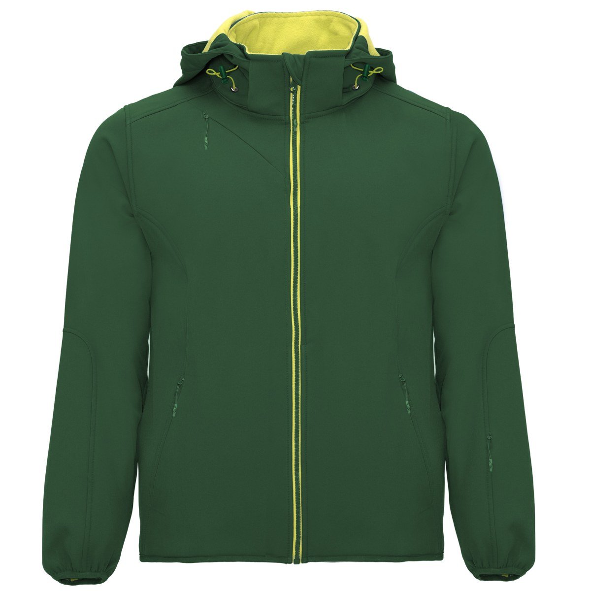 Veste softshell à capuche Siberia – Vert bouteille / Lime punch
